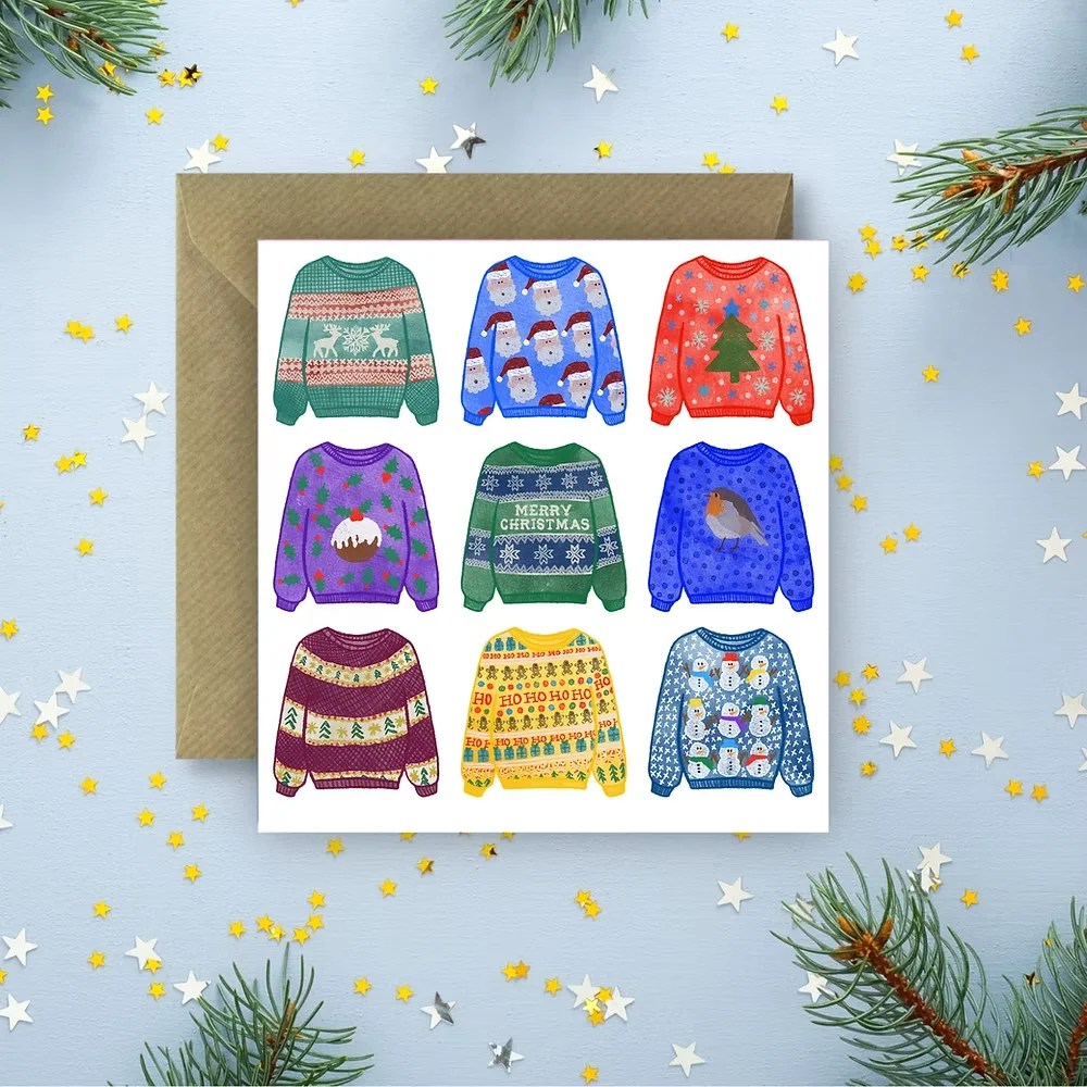 Sayers Christmas card - Jumpers Sayers Studio