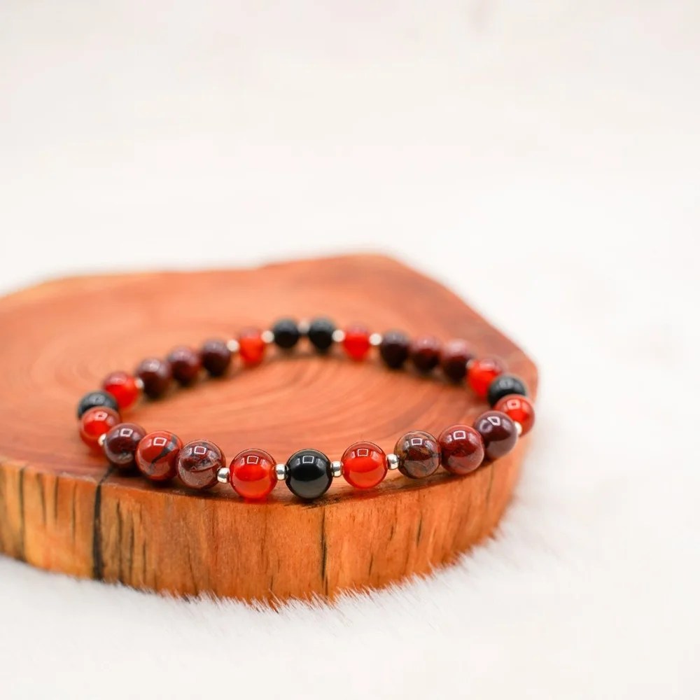 Semi-Precious Stones Bracelet - Large, Grounded L'épicurieuse creations