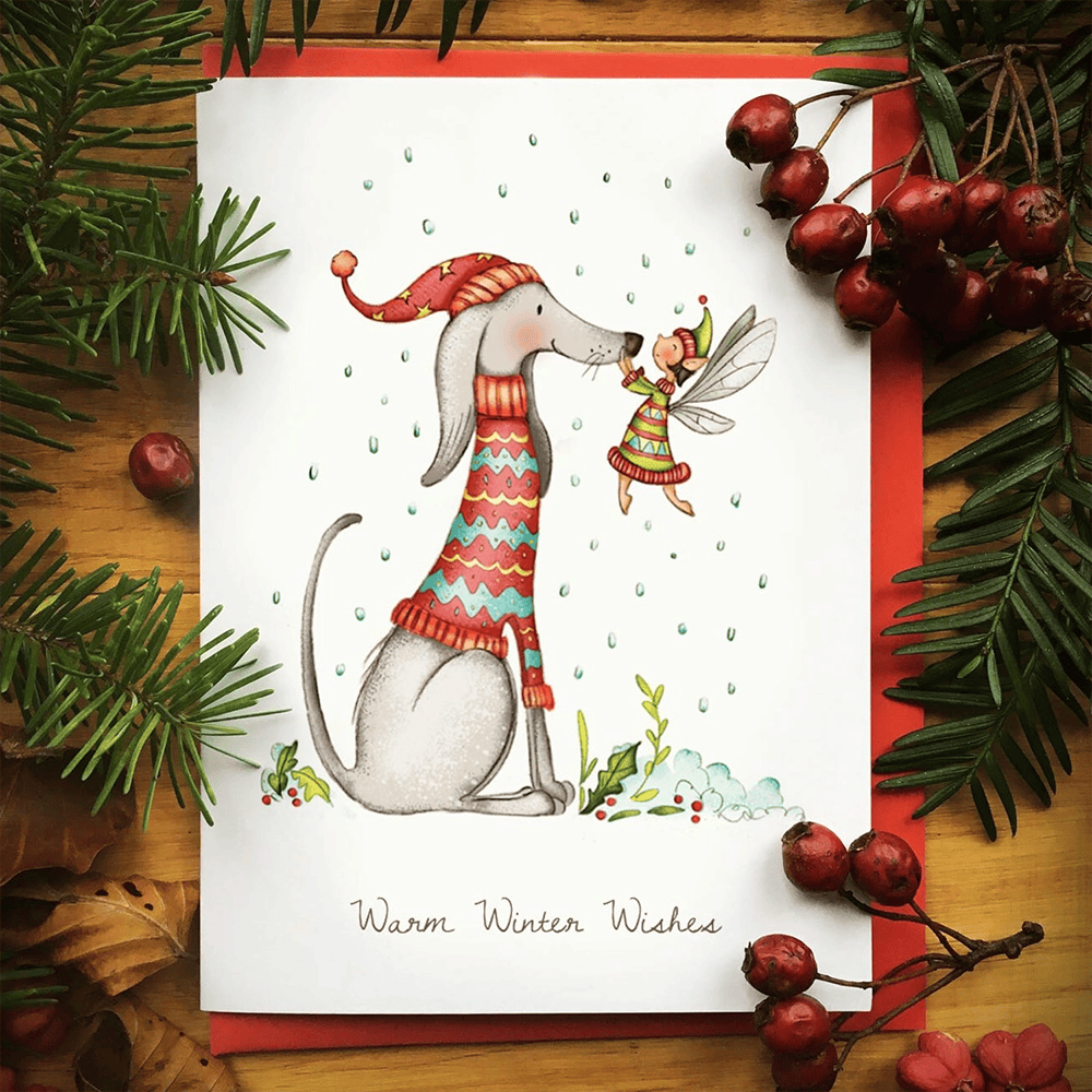 Christmas cards - Burren Flower Fairies - Warm Winter Wishes