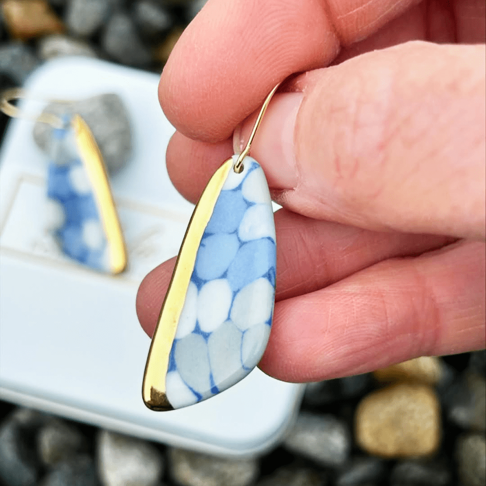 Porcelain dangle earrings