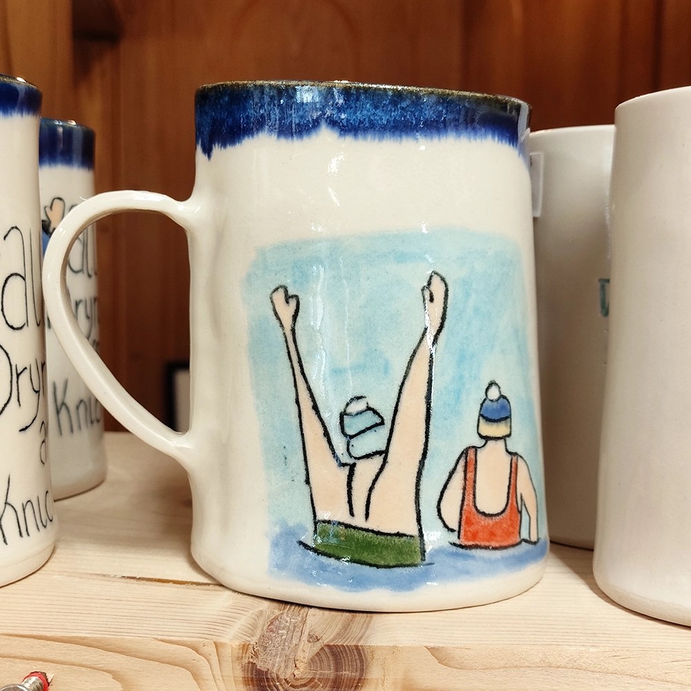 Swim buddies mug - Women Clare Blount Pottery