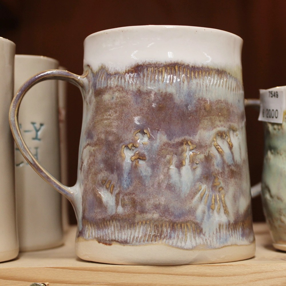 Mug - Beachcombers - Large, Old purple Clare Blount Pottery