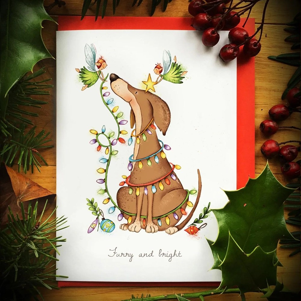 Christmas cards - Burren Flower Fairies - Furry and bright