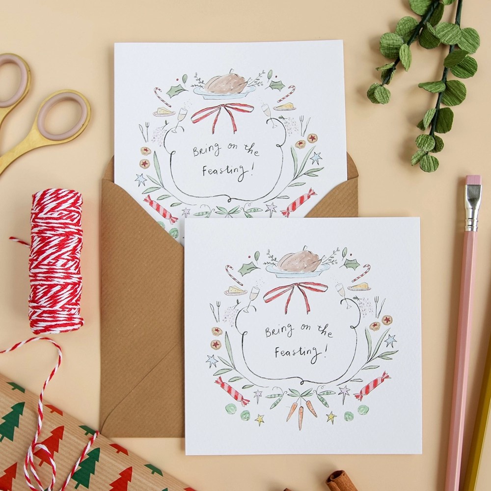 Christmas greeting cards - Bring on the feasting Pickled Pom Pom