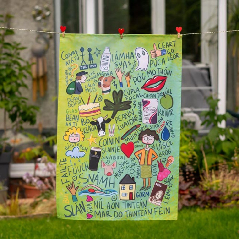 Tea towel - Cupla Focal She Designs He Prints