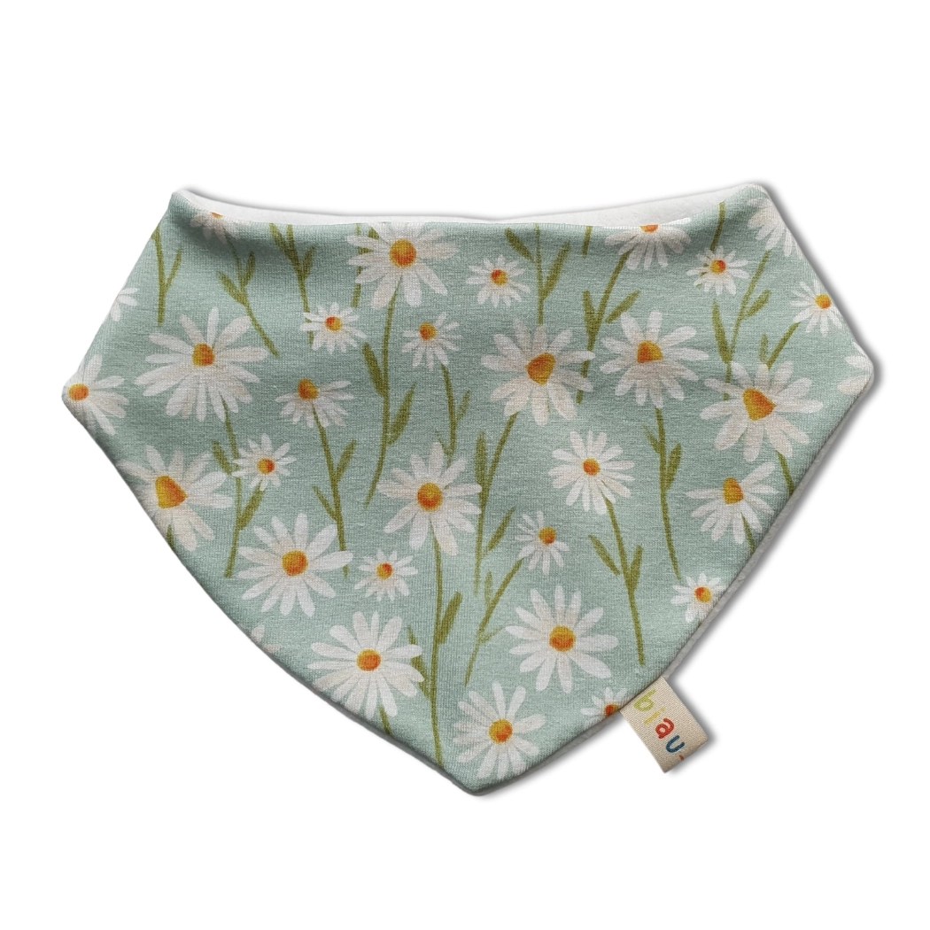 Organic Cotton Jersey Dribble Bib - Daisy Biau Biau