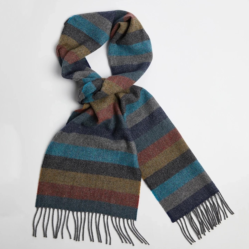 Foxford Lambswool Scarf - Armada Stripe