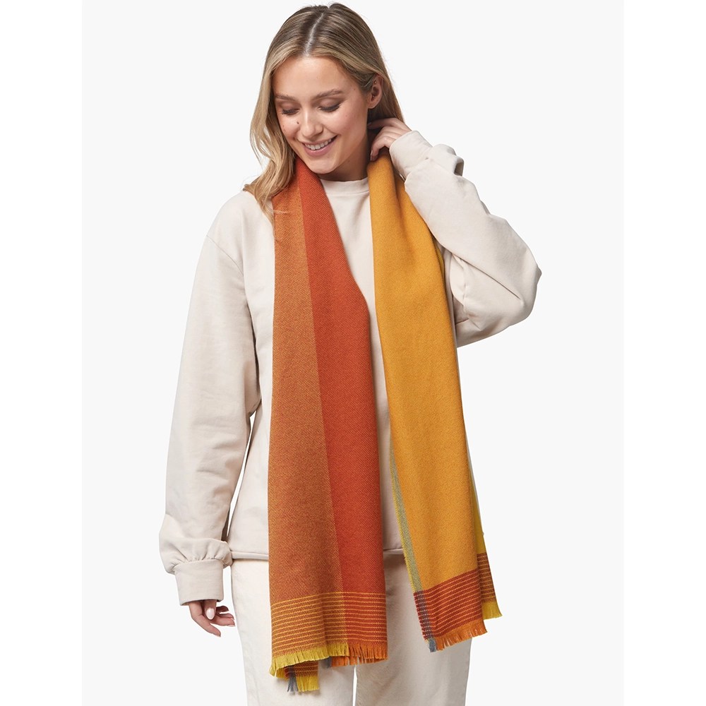Foxford Extra Fine Merino Scarf - Yellow Ochre