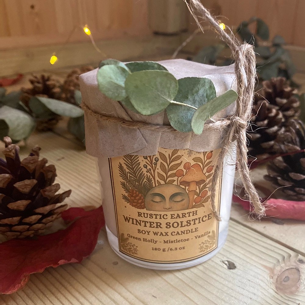 Rustic Earth Winter Candle