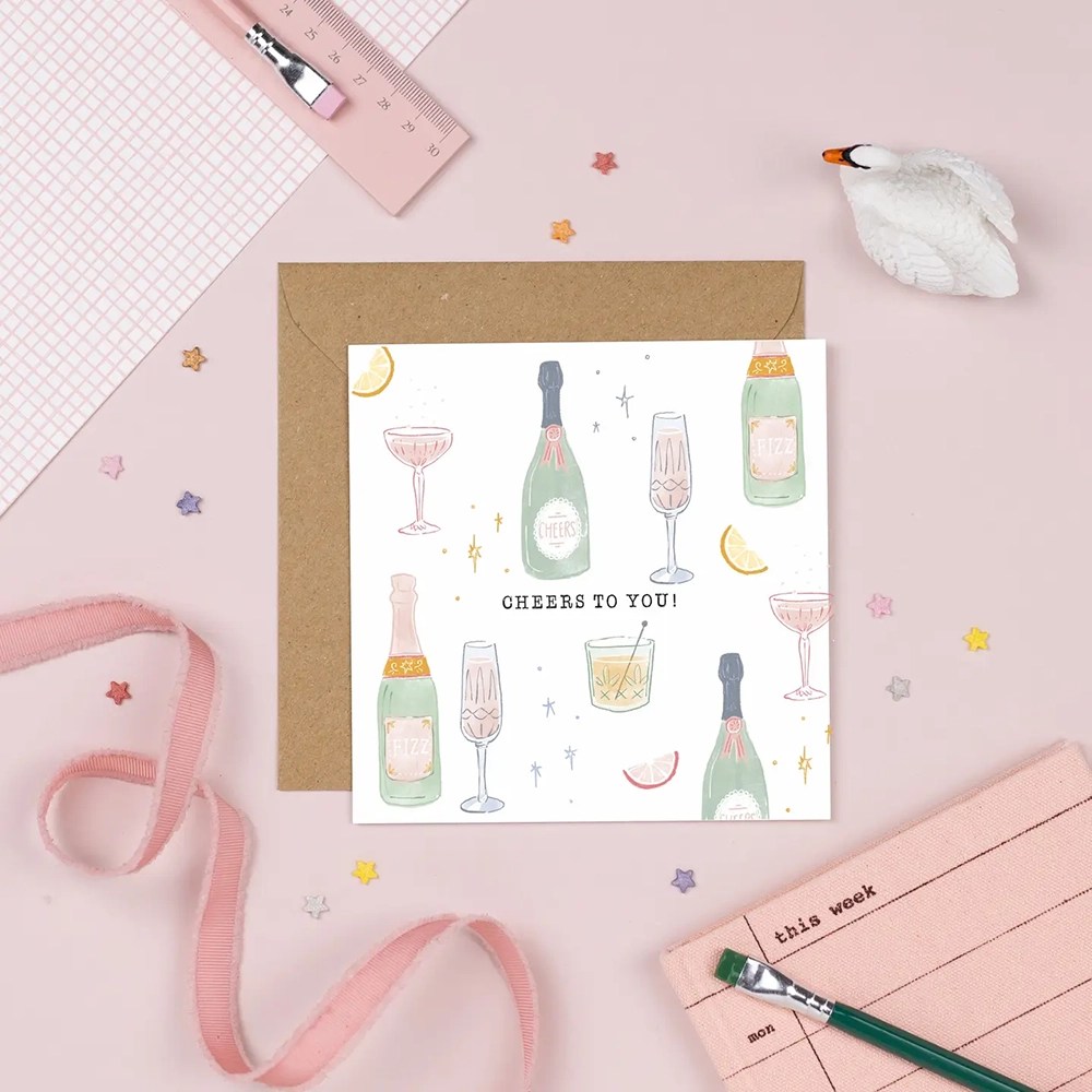 Greeting card - Cheers To You! Pickled Pom Pom