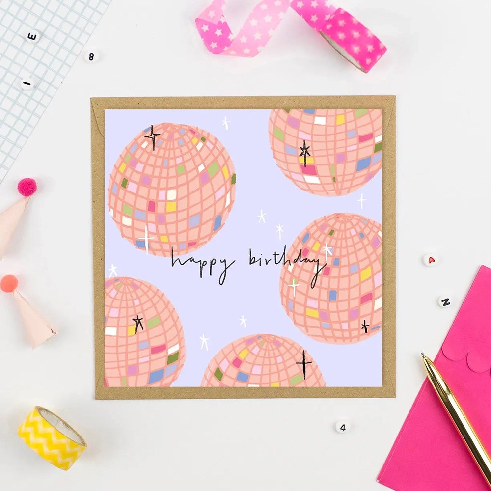 Greeting card - Birthday - Disco vibes Pickled Pom Pom