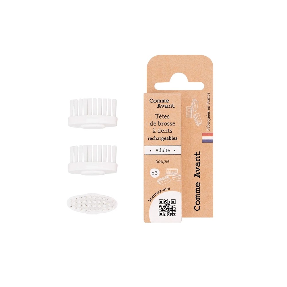 Wooden Toothbrush - Adult toothbrush heads - Soft