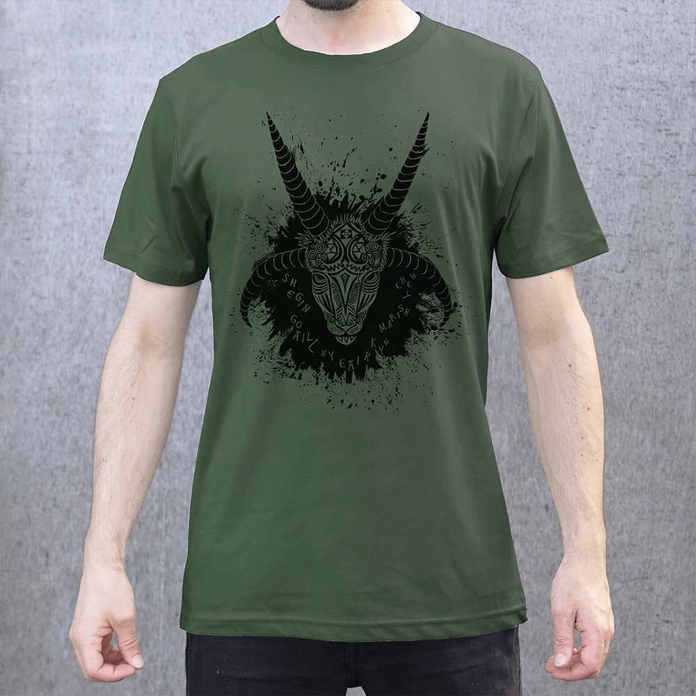 Unisex T-shirt - Manx Sheep - Moss green, Small