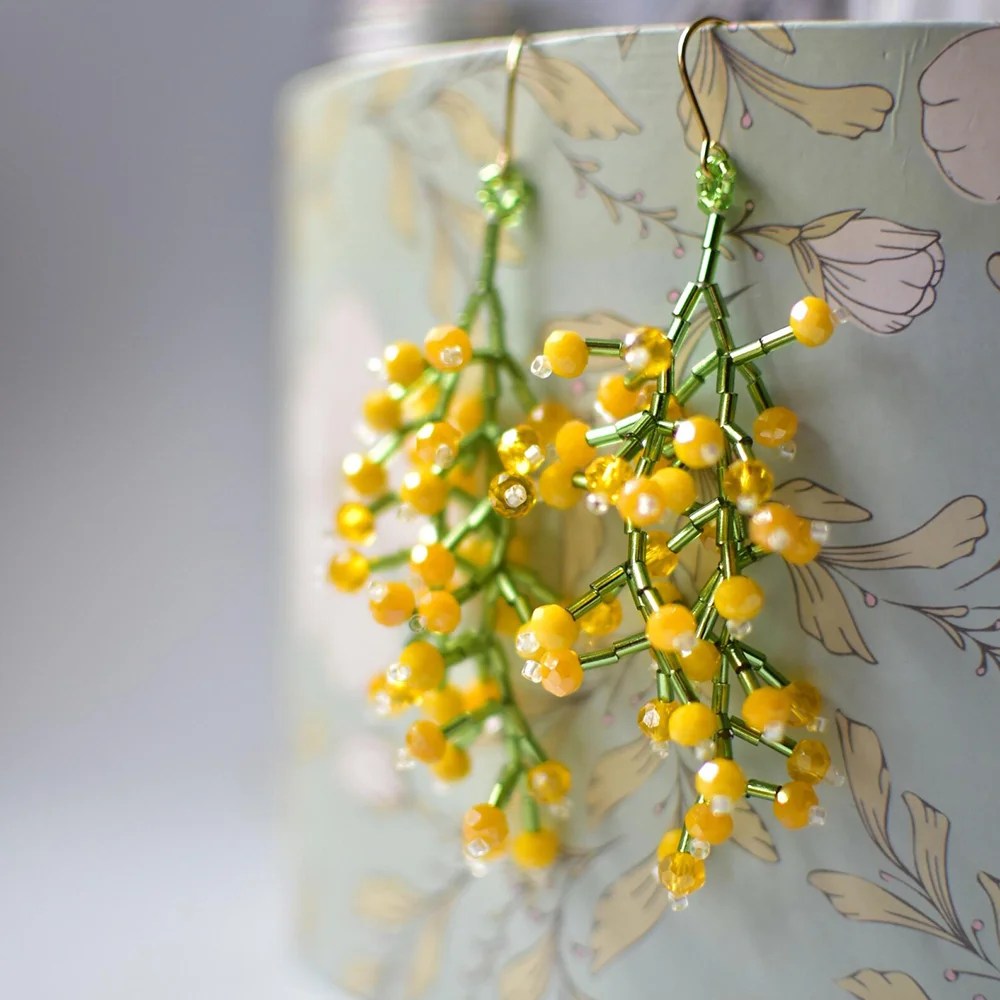 Flower Miyuki earrings Small factory of dreams