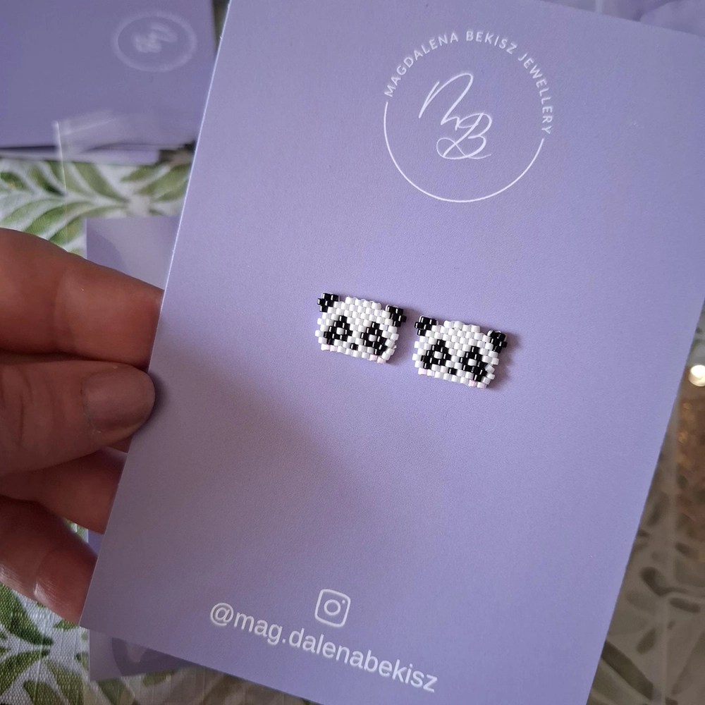 Panda earrings Small factory of dreams