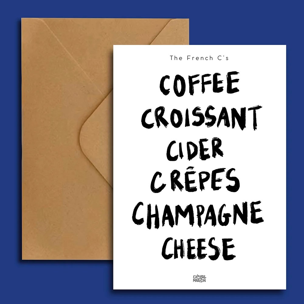 French routine postcard - French C's