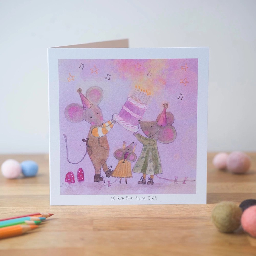 Irish birthday card - Family