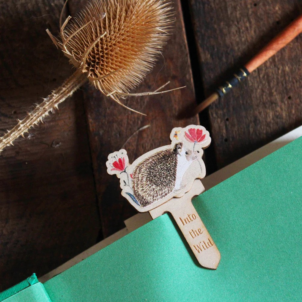 Wooden Bookmark - Hedgehog