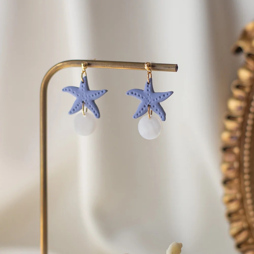 Susan Taylor earrings - Blue starfish