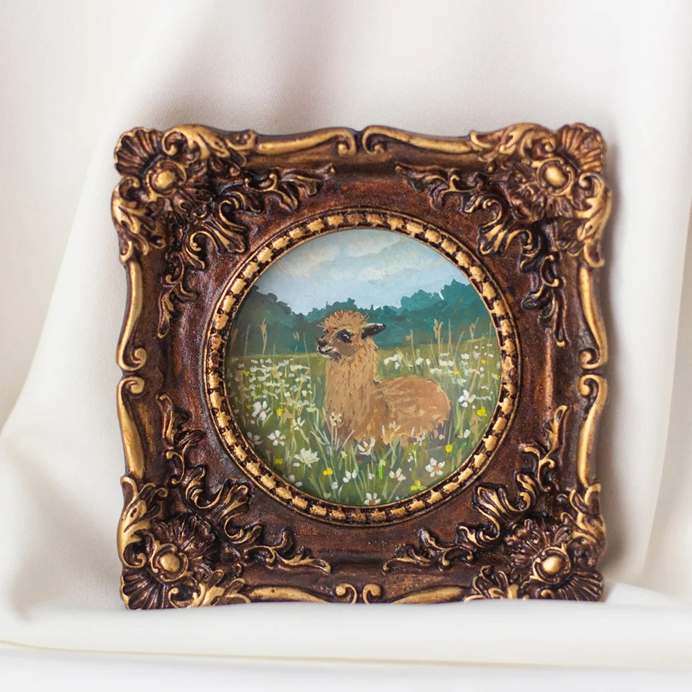 Framed Art Print - Alpaca