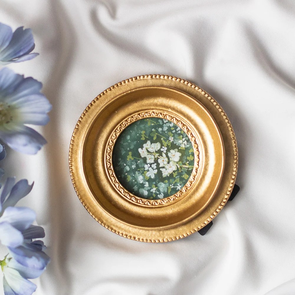 Framed Art Print - White Wildflowers