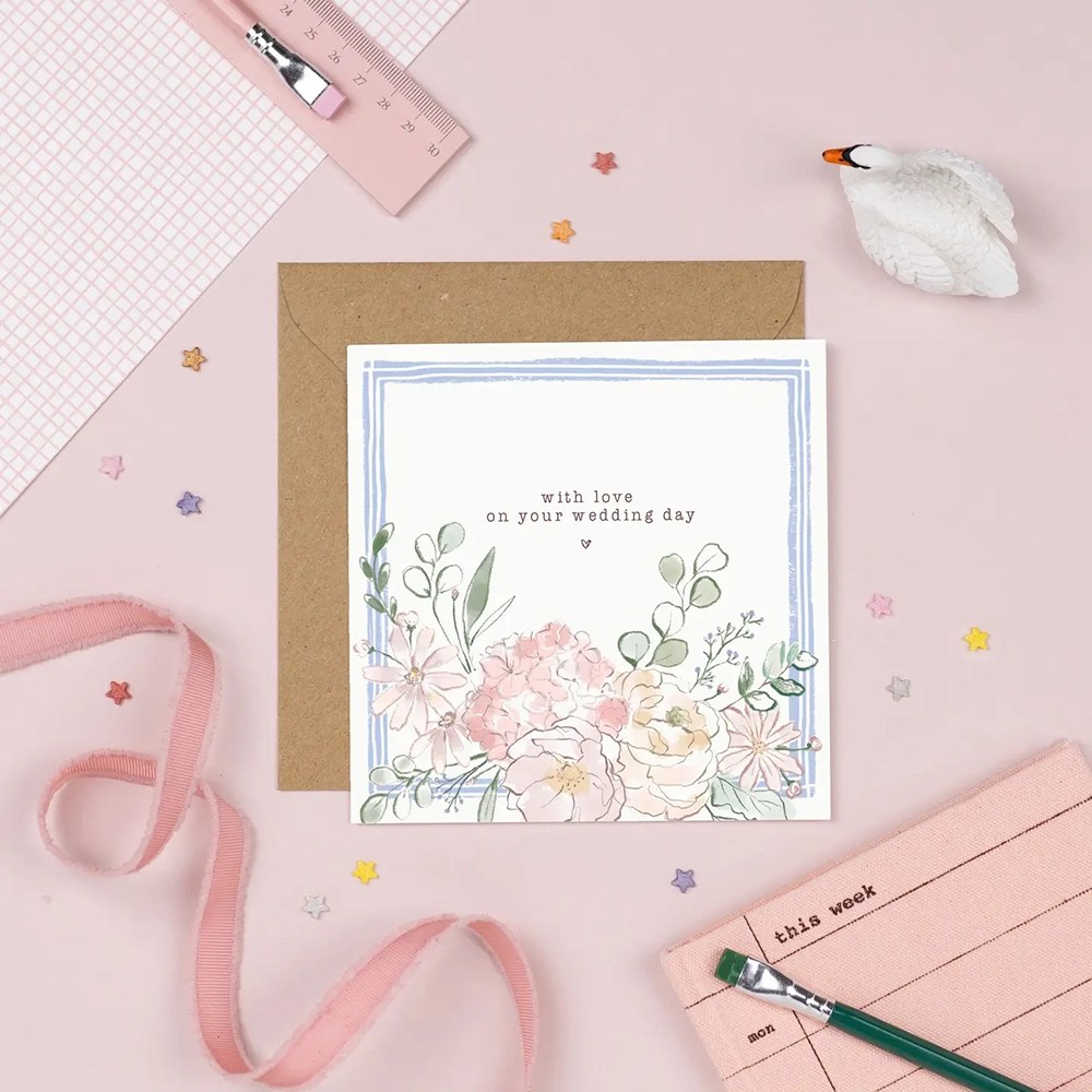 Wedding Day Greeting Card - With love