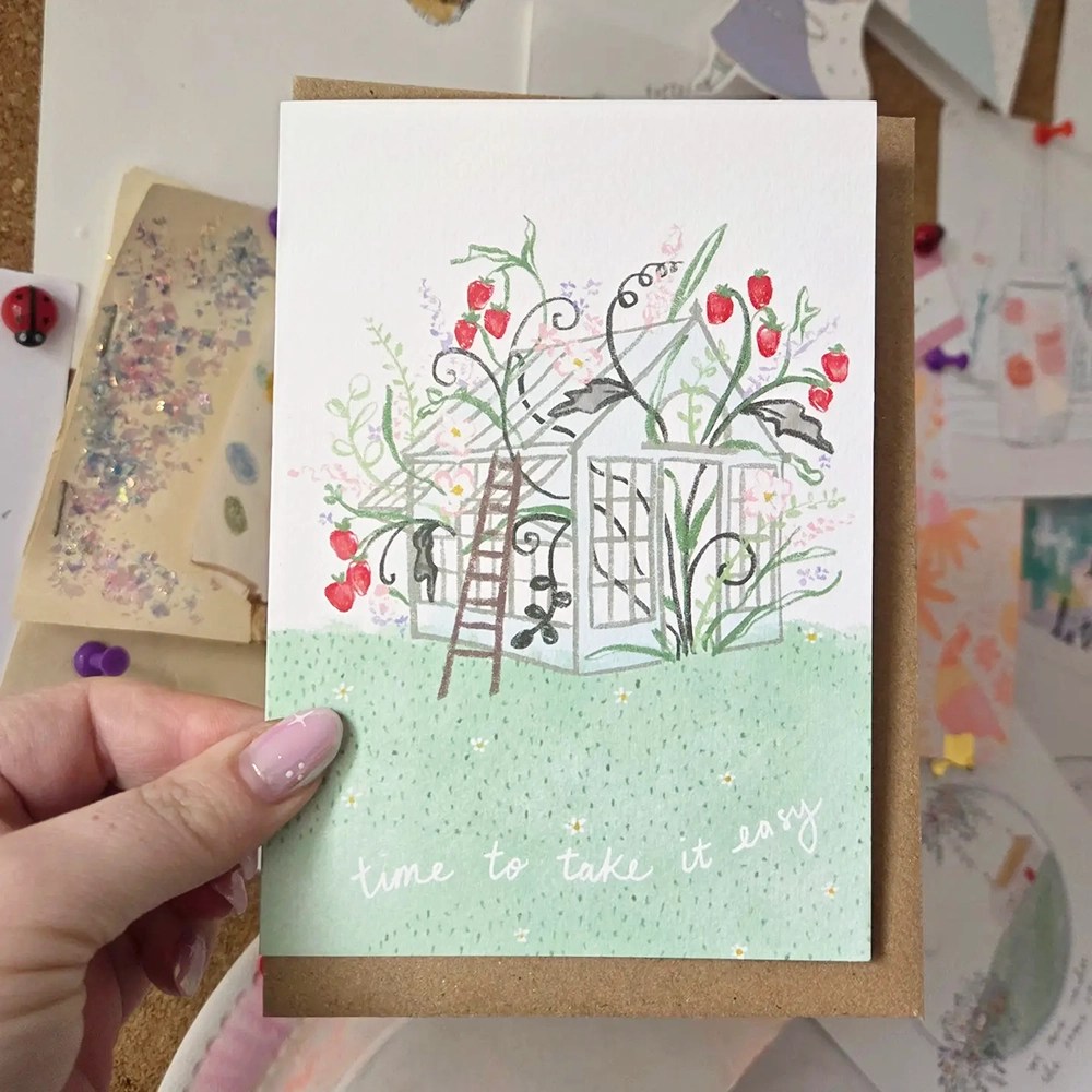 Time to Take It Easy Card Pickled Pom Pom