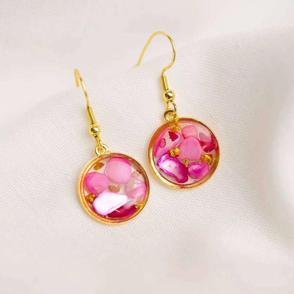 Small Stone Drop Earrings Blueberry Soul