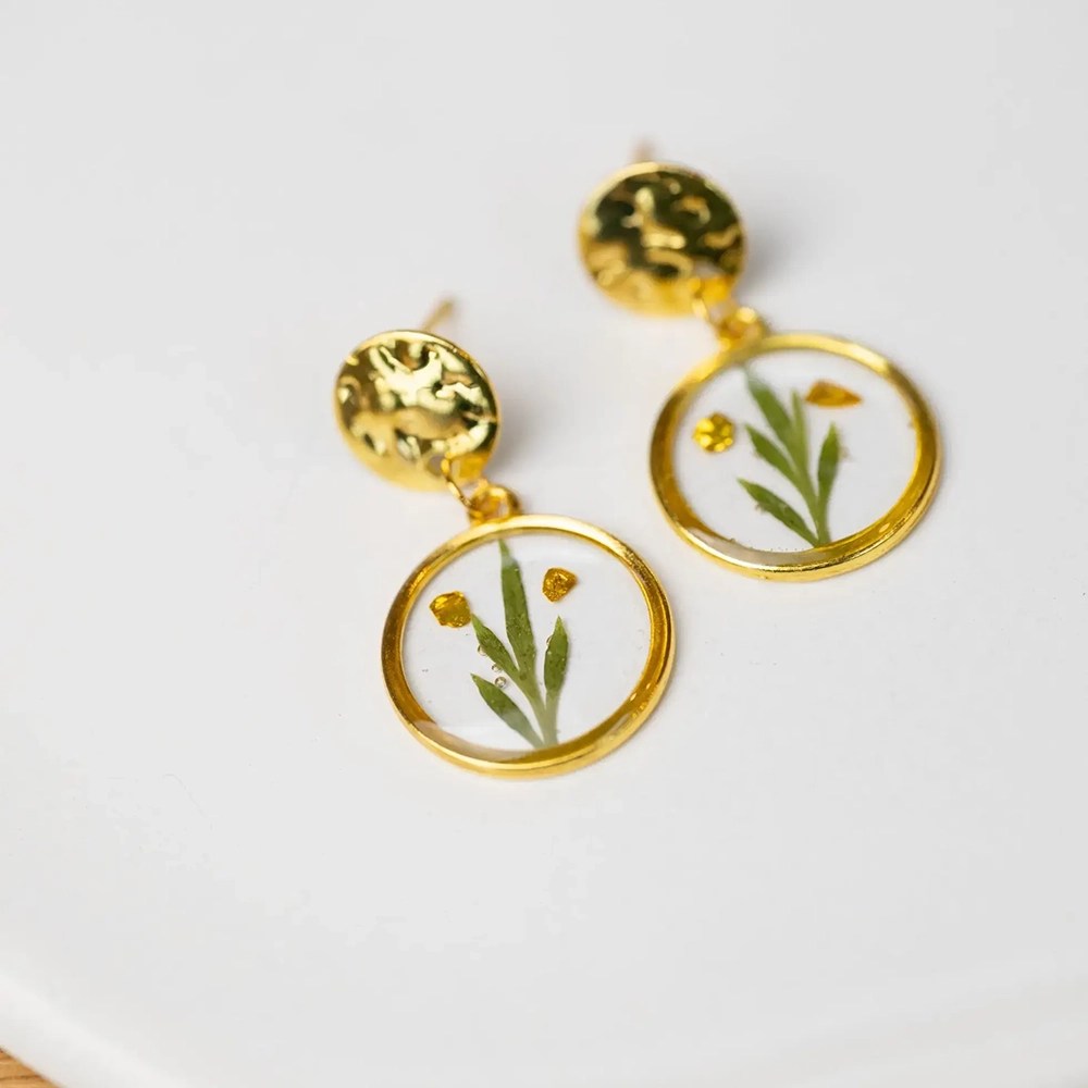 Tide and Fern Stud Earrings Blueberry Soul