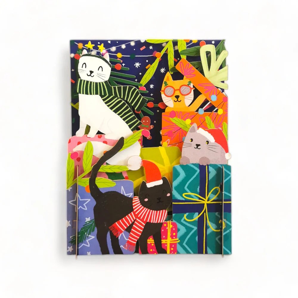 Pop-Up Christmas Card - Christmas Cats