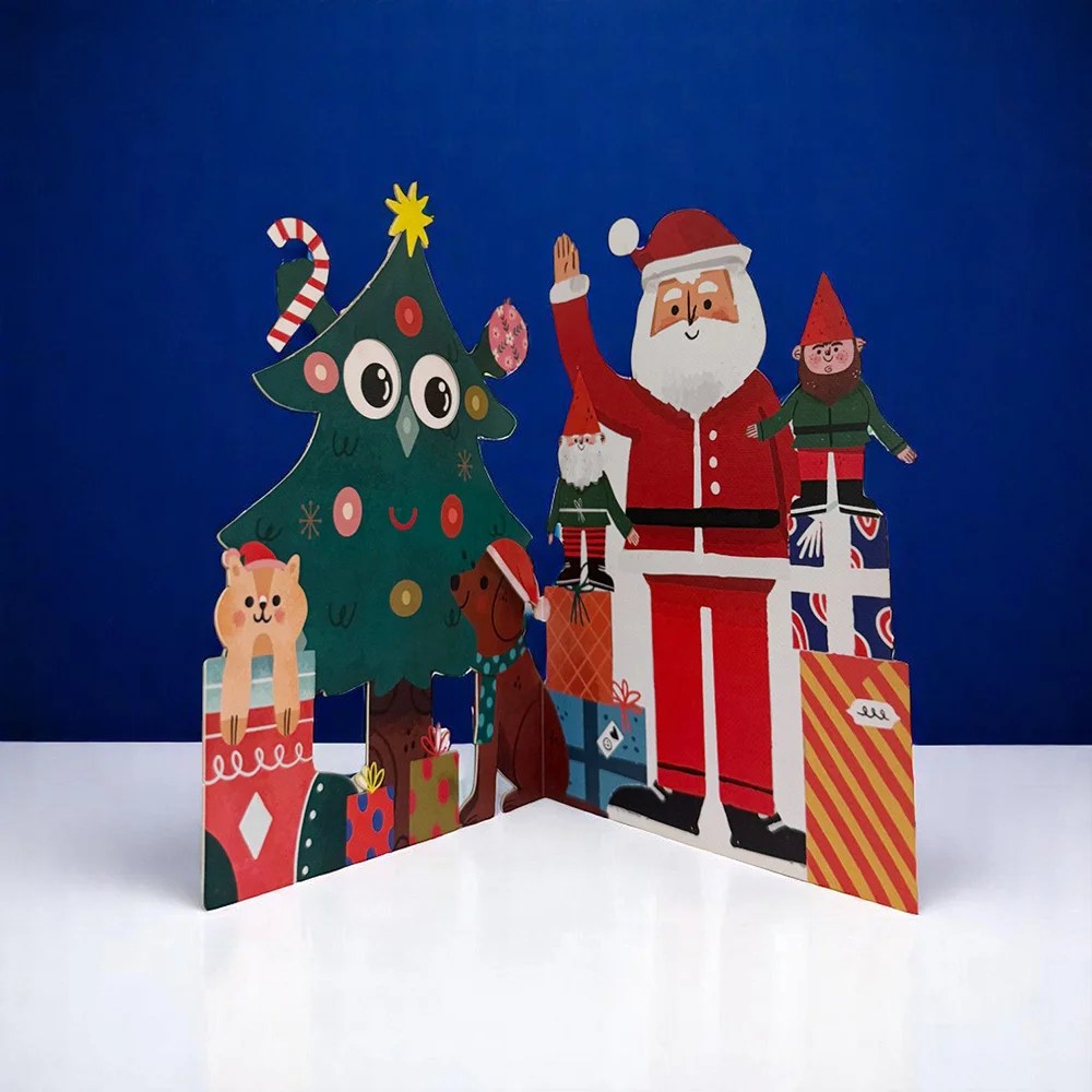 Wobbly Christmas Card - Christmas tree