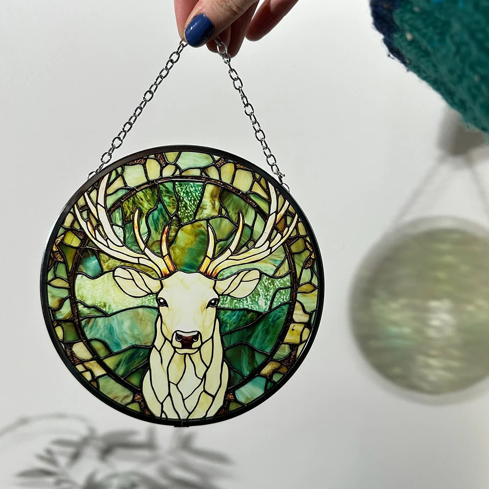Stained Glass Suncatcher - Terrasen Stag
