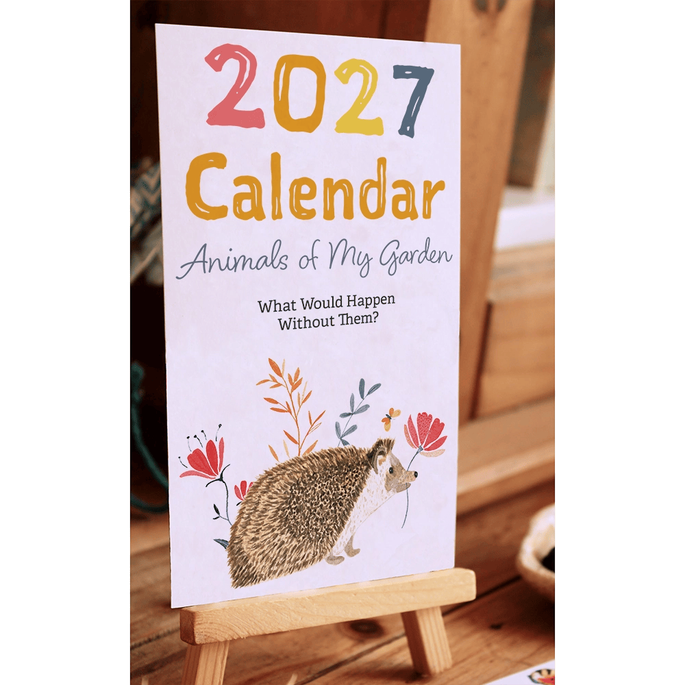 2027 Desk Calendar – Wild Garden Animals Tiny Studio