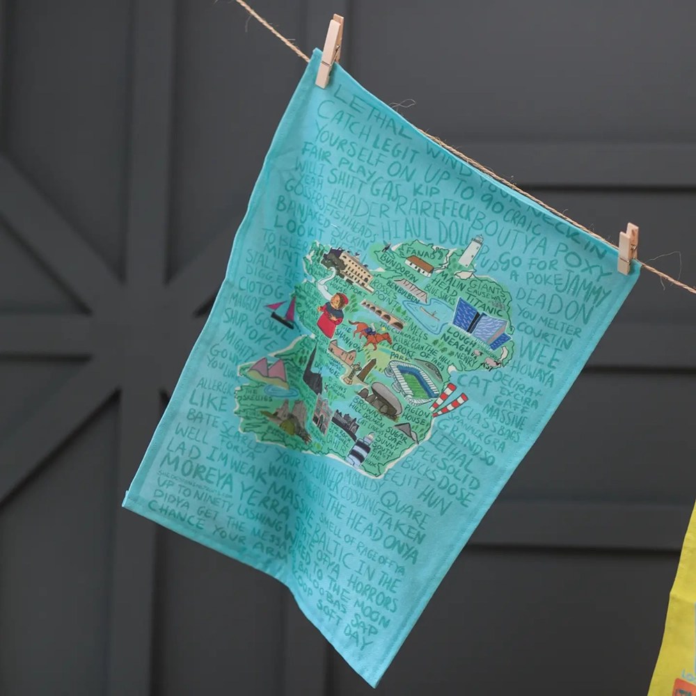 Tea towel - It's an Irish Thing She Designs He Prints