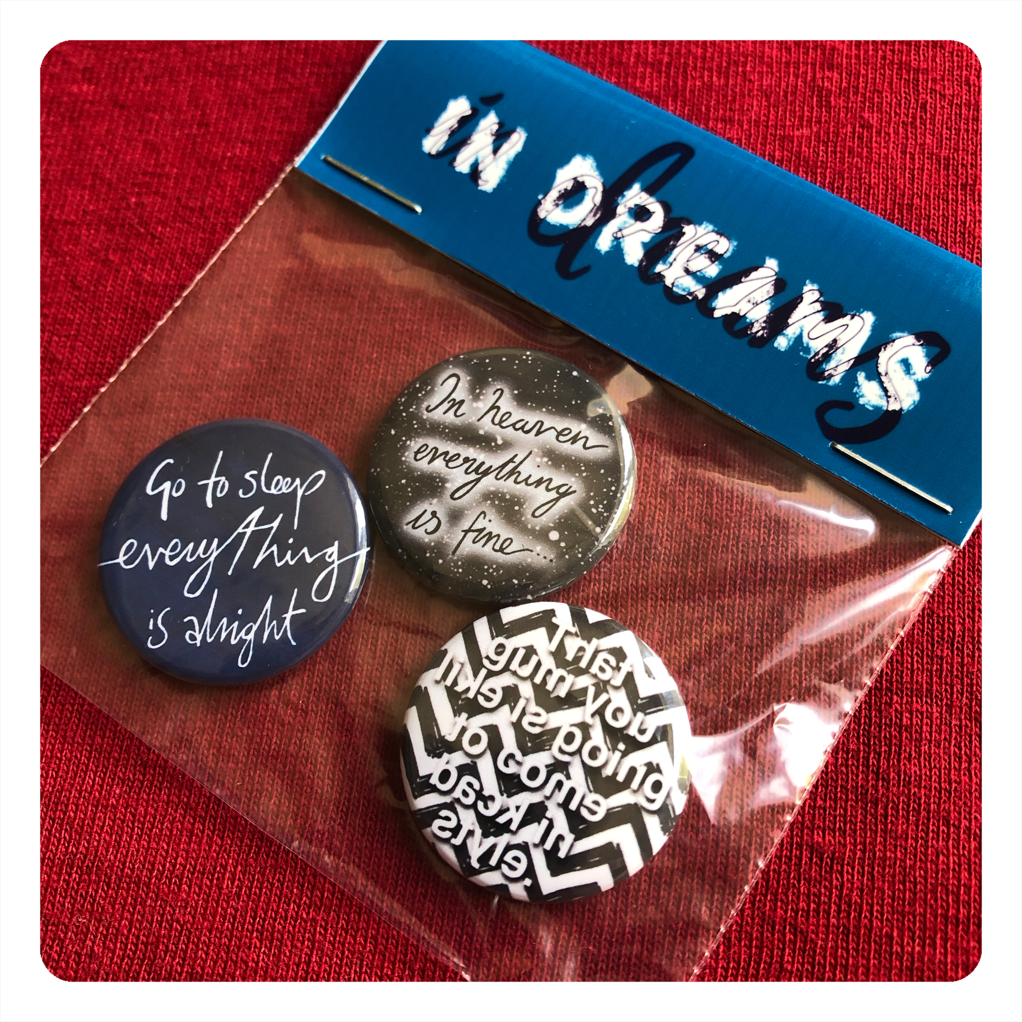 in dreams quotation badges by chris cowdrill