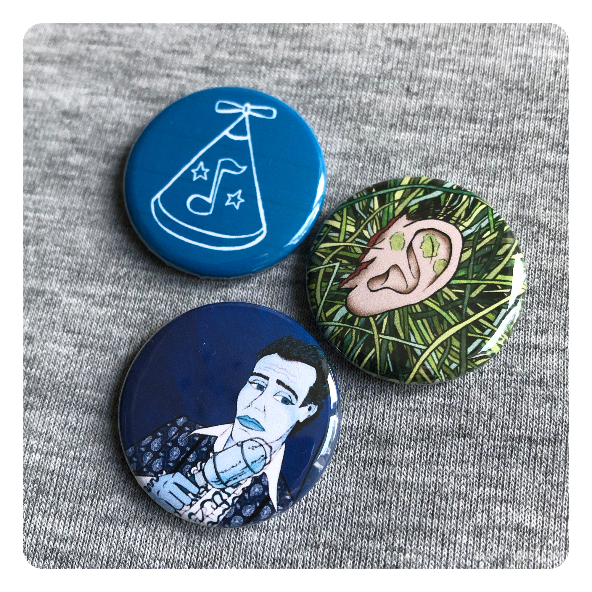 blue velvet badges by chris cowdrill