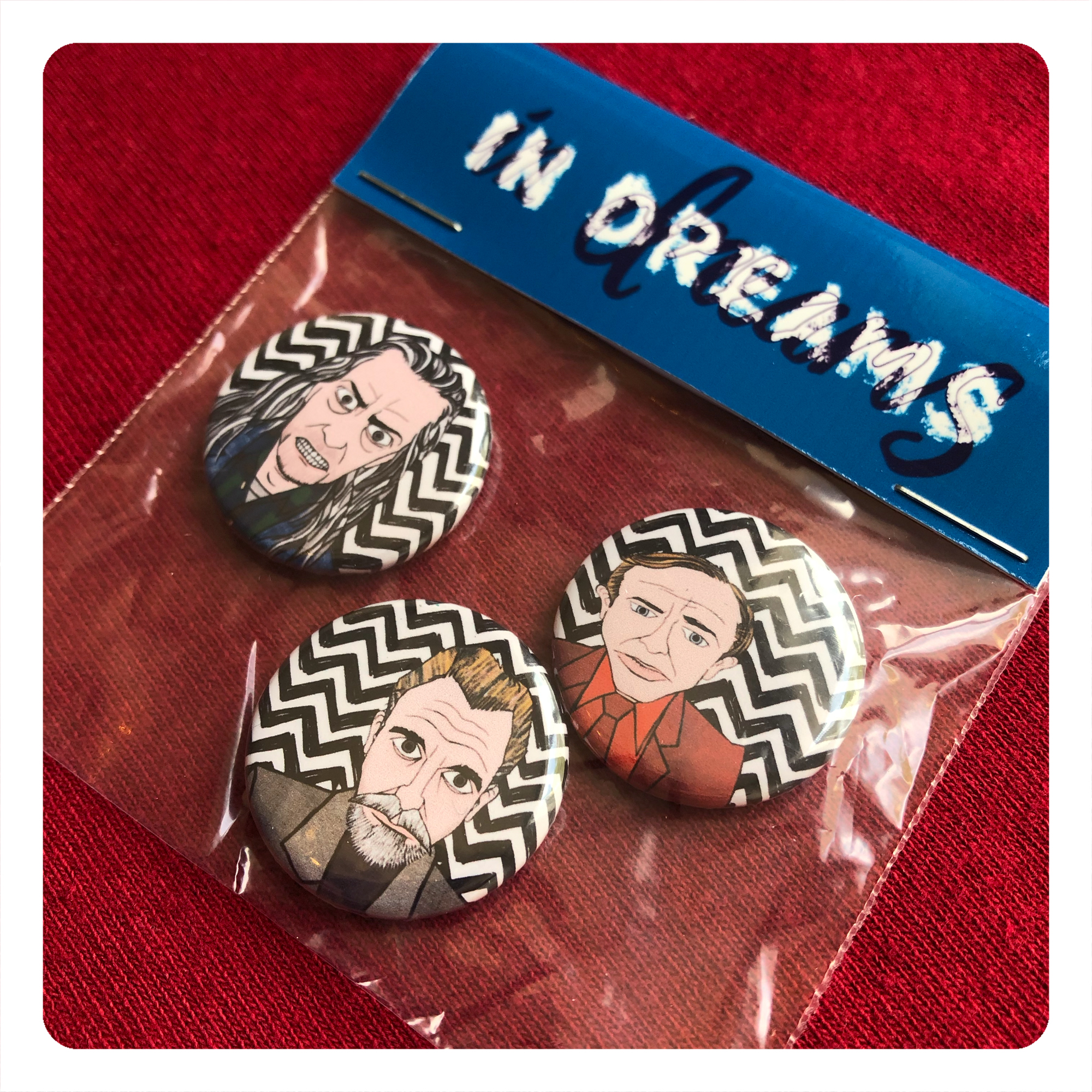 twin peaks red room badges by chris cowdrill