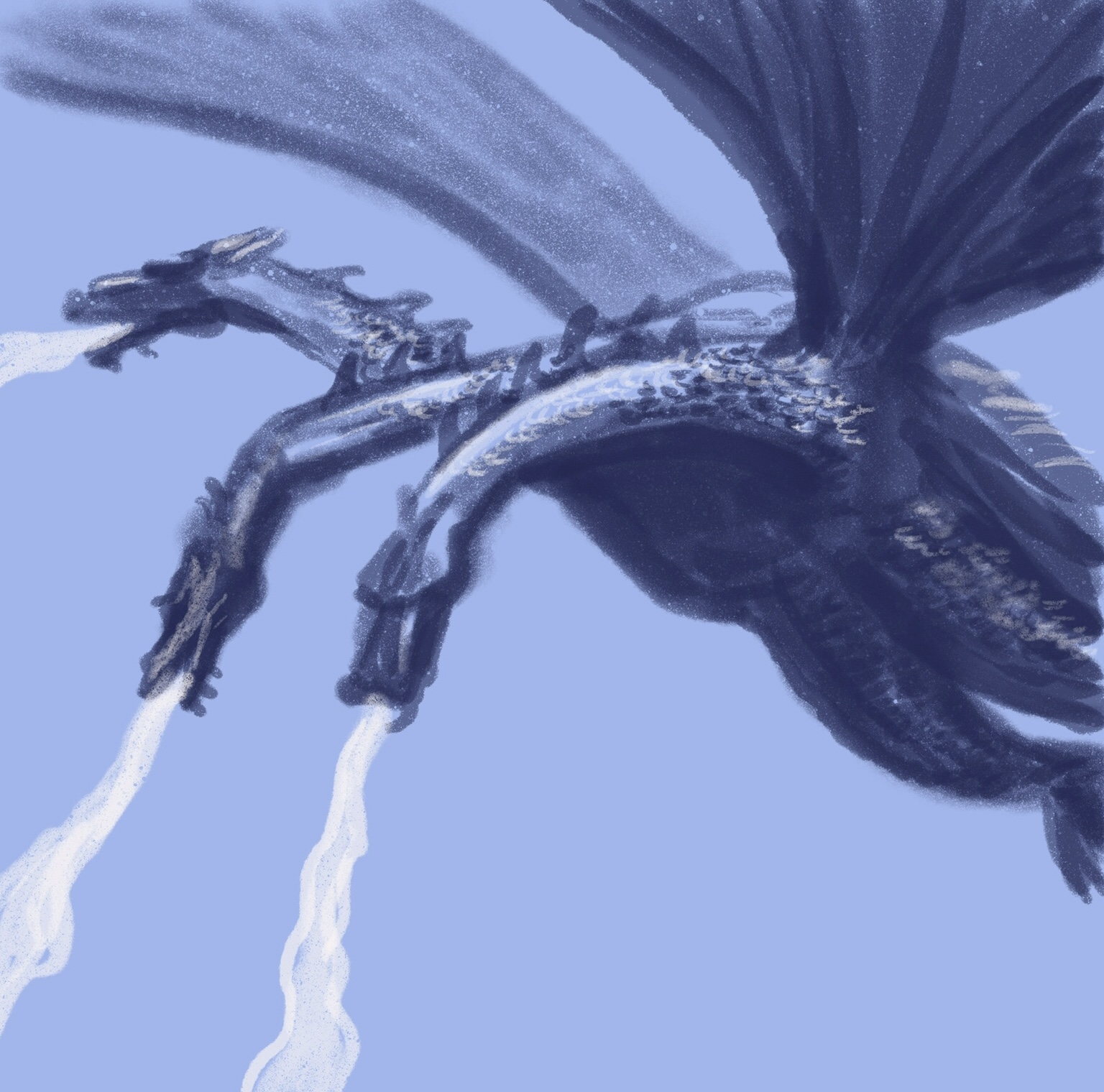 king ghidorah sketch by chris cowdrill