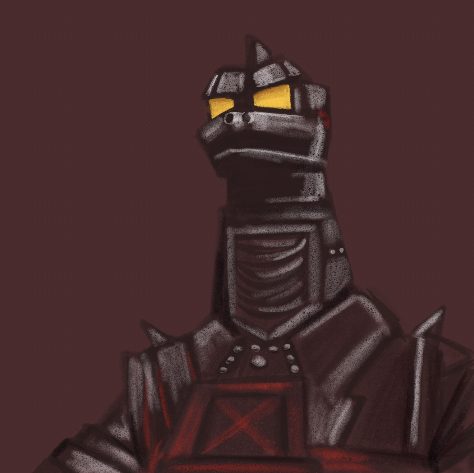mechagodzilla sketch by chris cowdrill