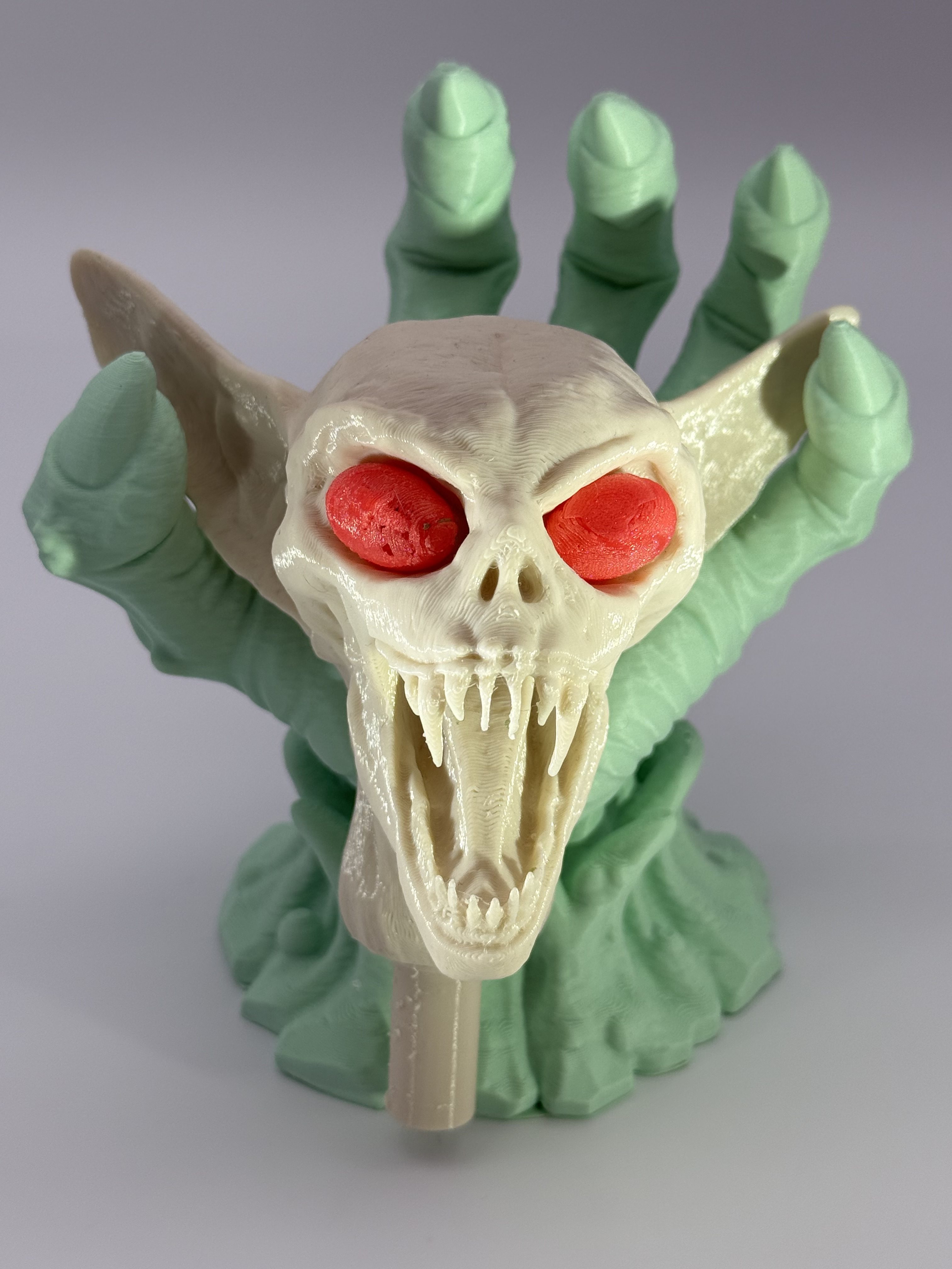 Vampire Bat Head – 3D Printed Gothic Wall Decor