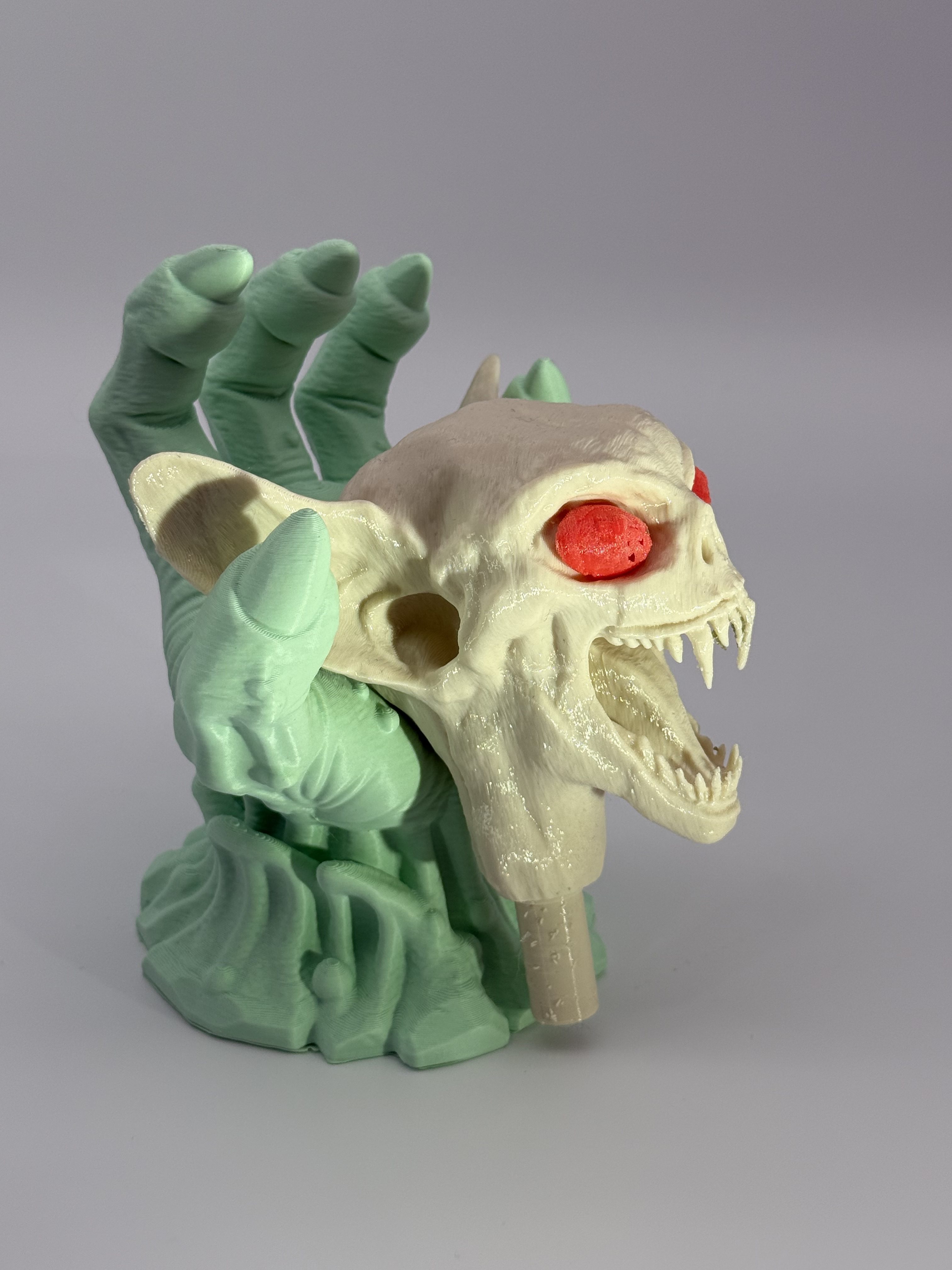 Vampire Bat Head – 3D Printed Gothic Wall Decor