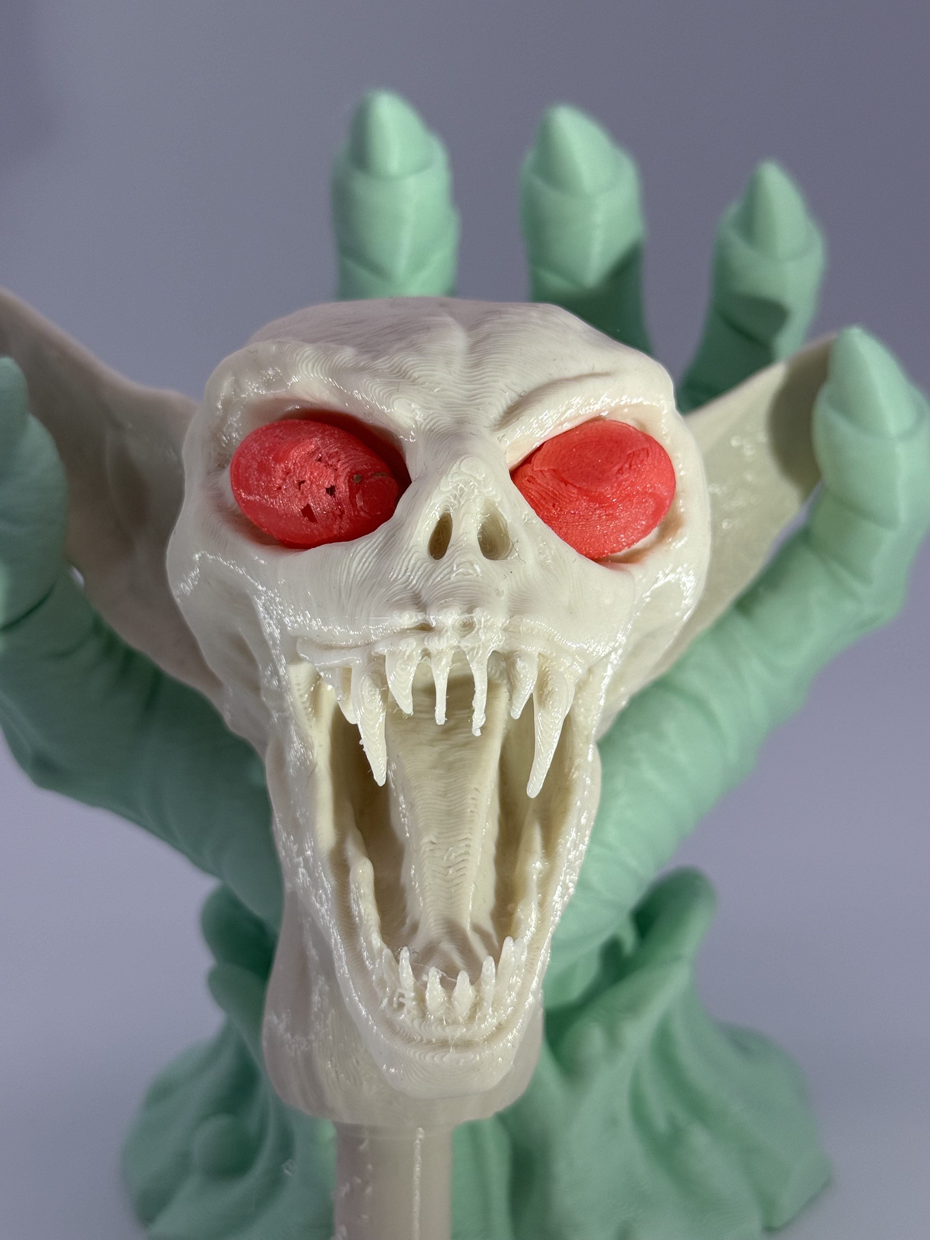Vampire Bat Head – 3D Printed Gothic Wall Decor