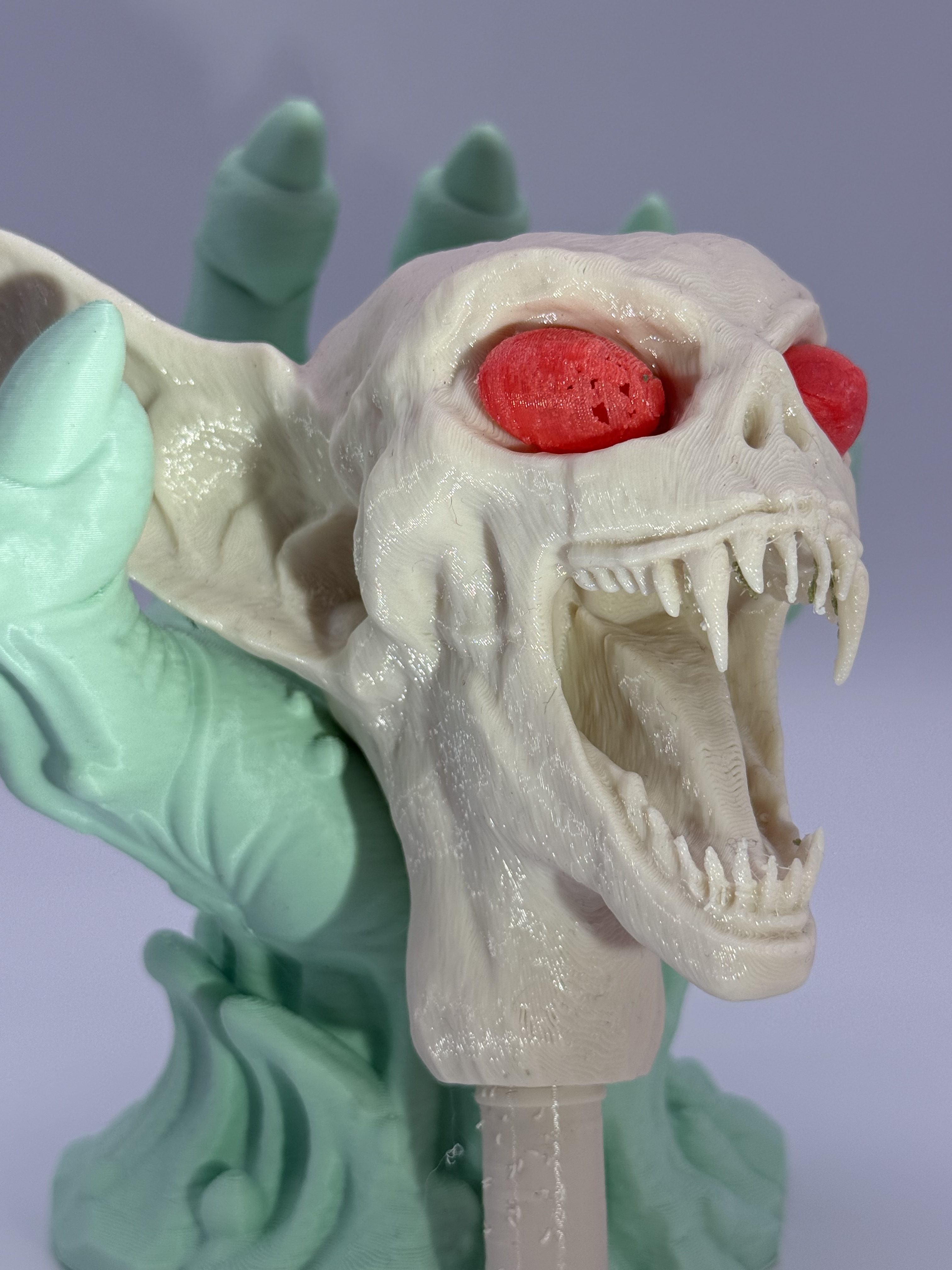 Vampire Bat Head – 3D Printed Gothic Wall Decor