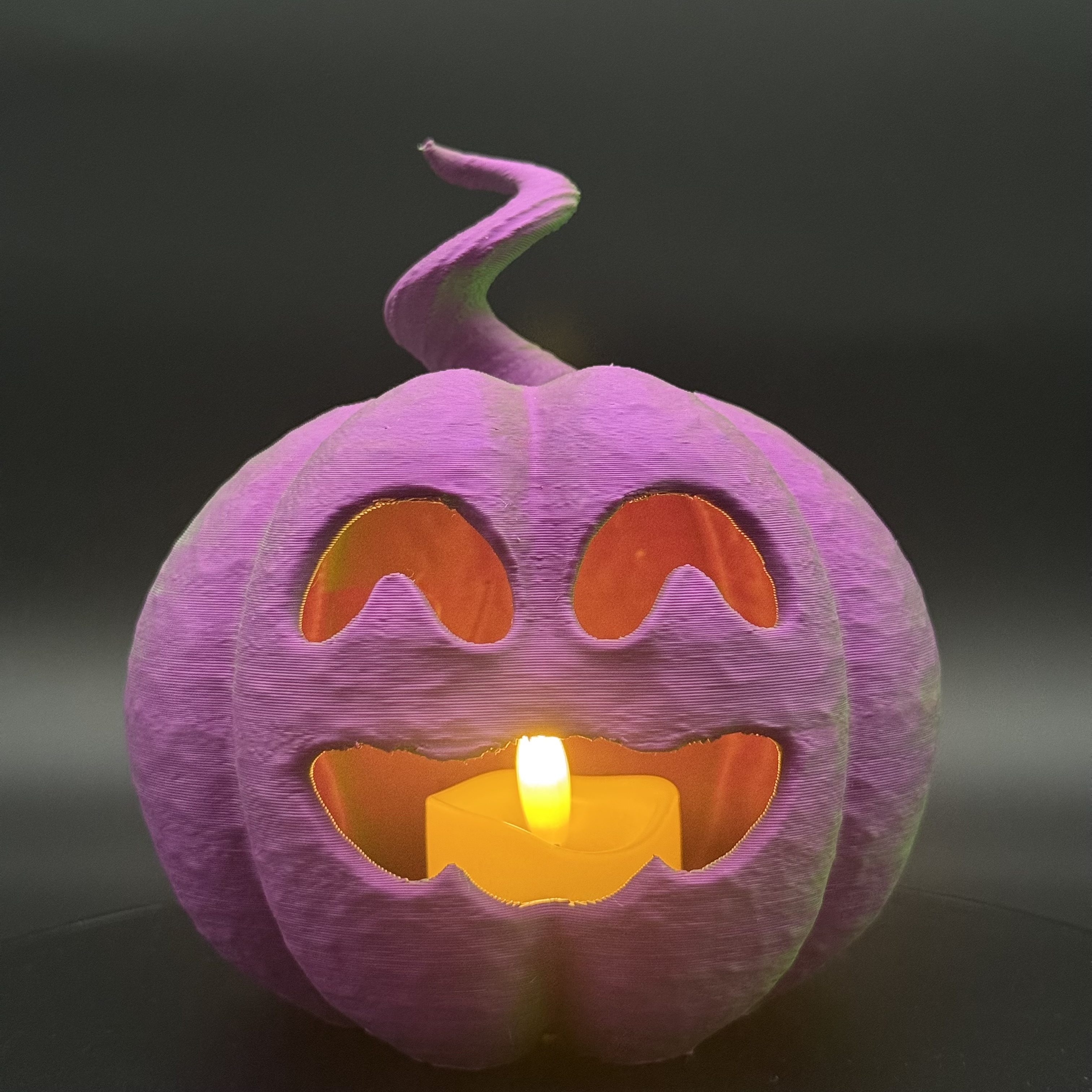 Jack-O’-Lantern Tea Light Holder | Color-Shifting Halloween Decor