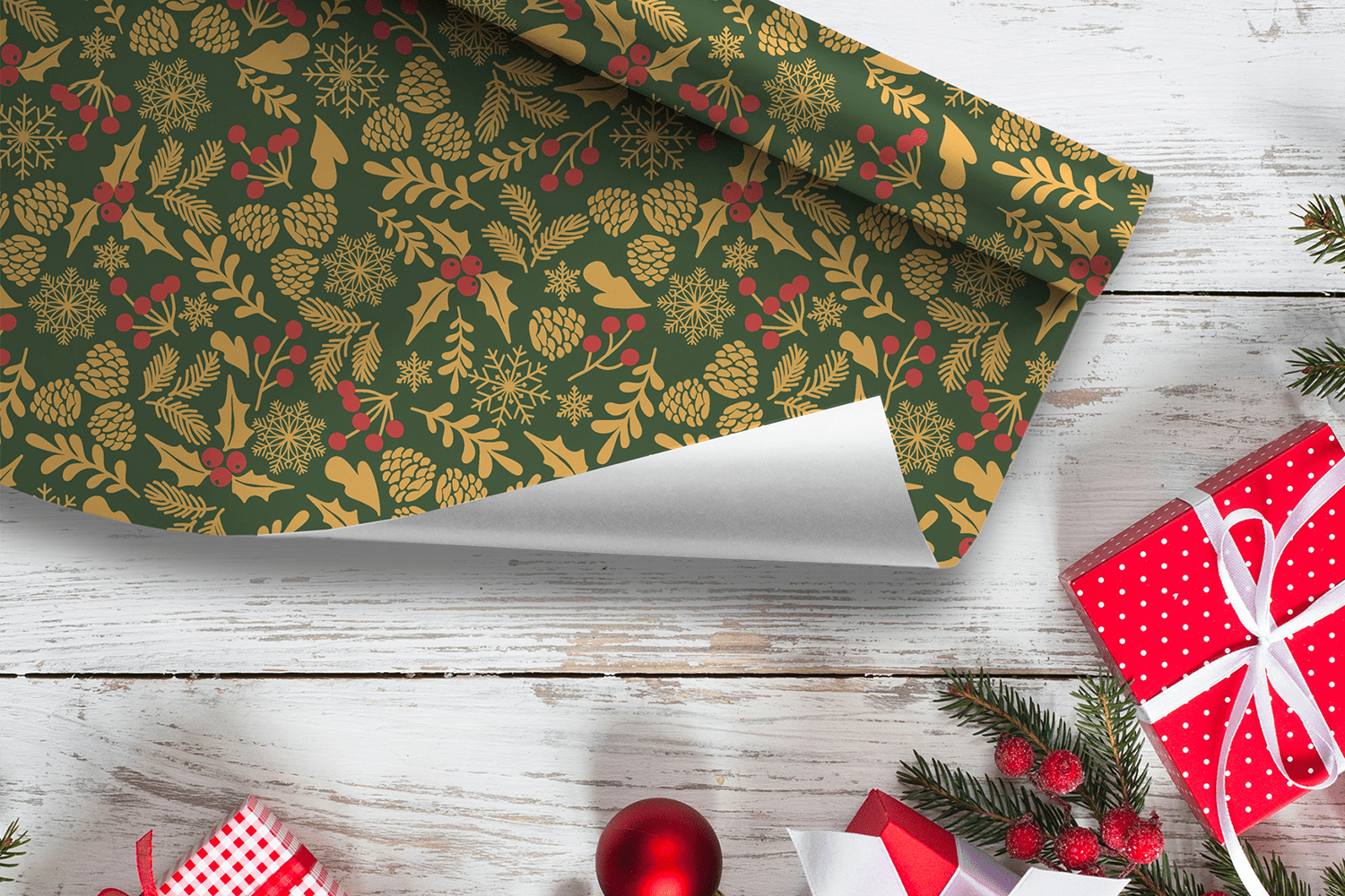 Branded wrapping paper to add a professional festive touch