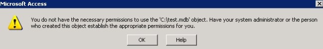 You do not have the necessary permissions