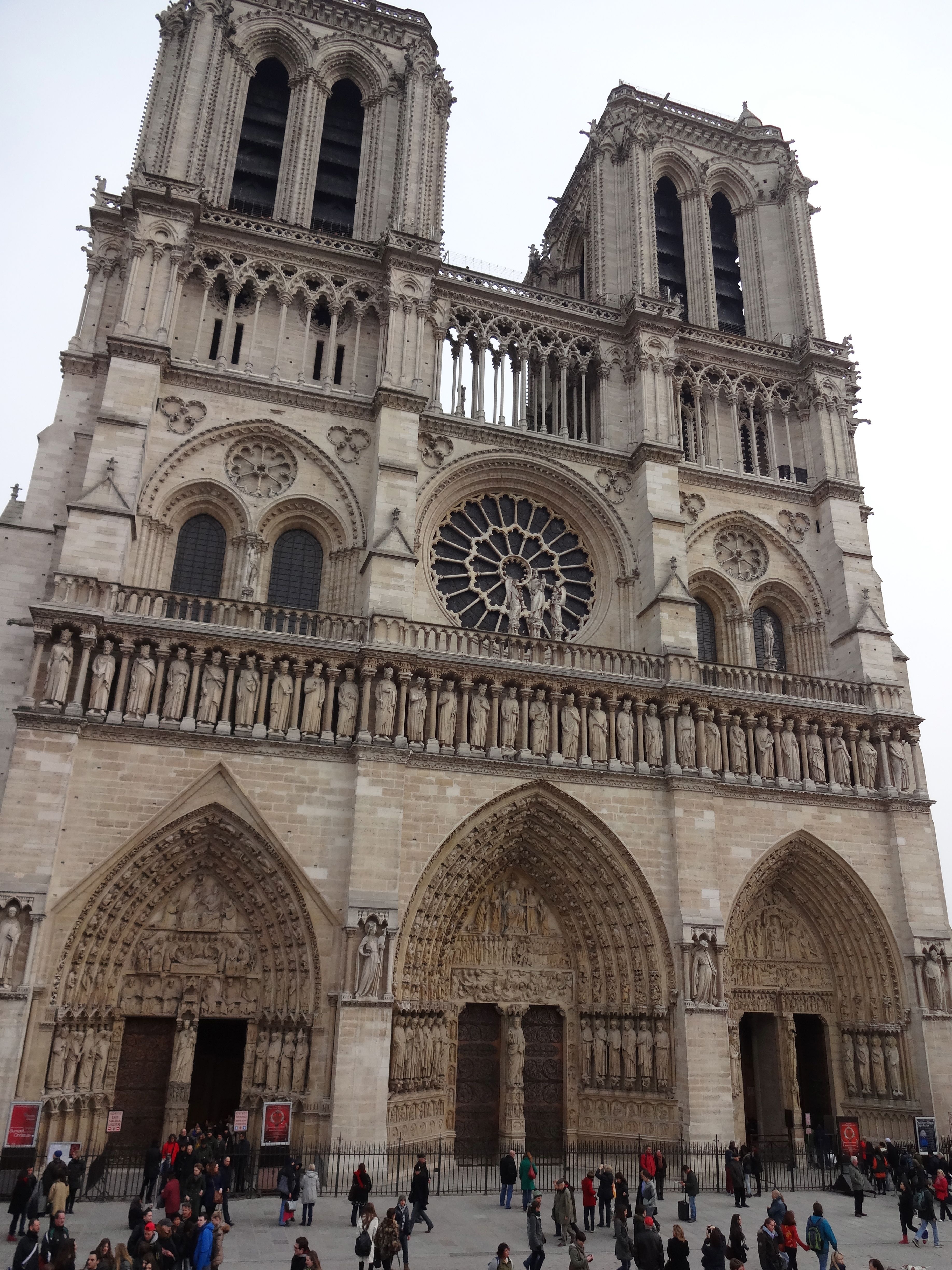 The entrance to the Notre Dame cathedral
