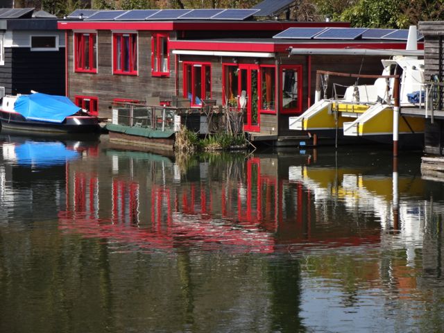 Houses along the waterfront