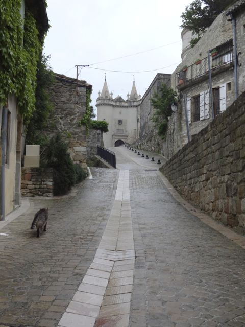 Streets of Grignan leading to Château de Grignan