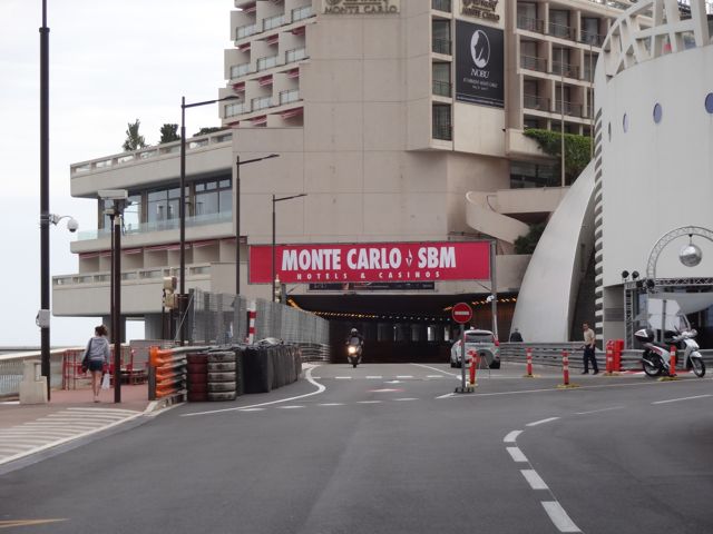 The entrance to the Grand Prix circuit racing tunnel